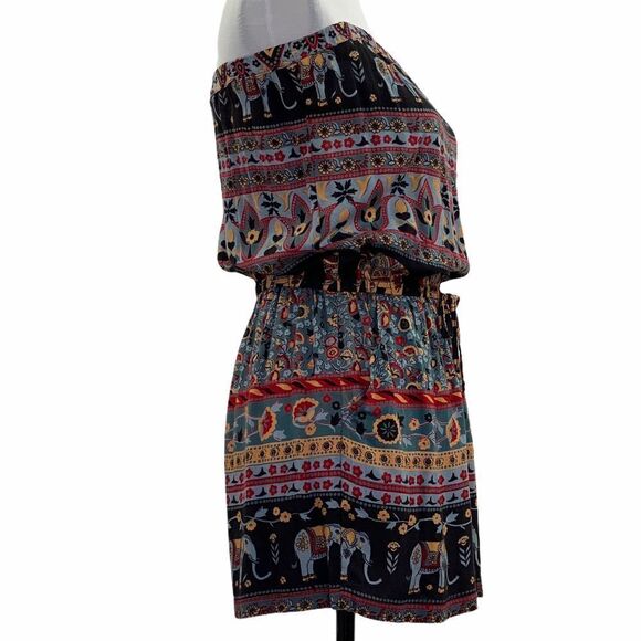 ANGIE Elephant Printed Strapless Romper Medium - Picture 11 of 13